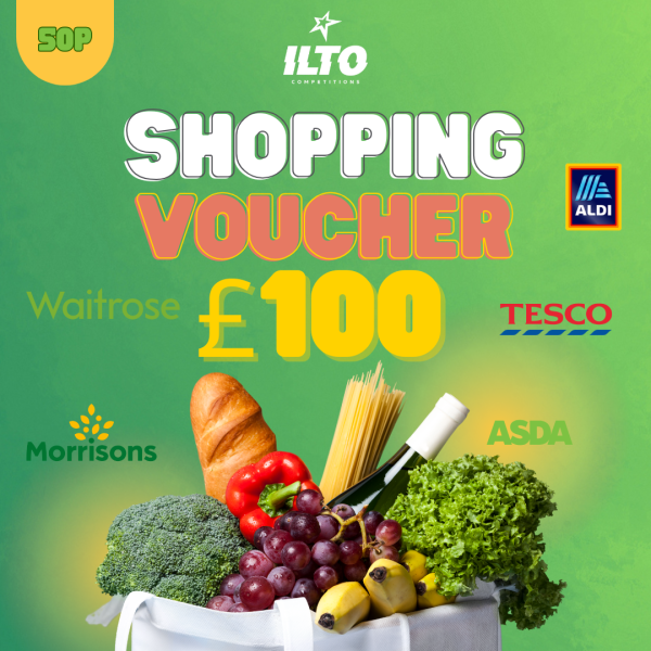 🛒 £100- Supermarket Voucher 50p! 🍎