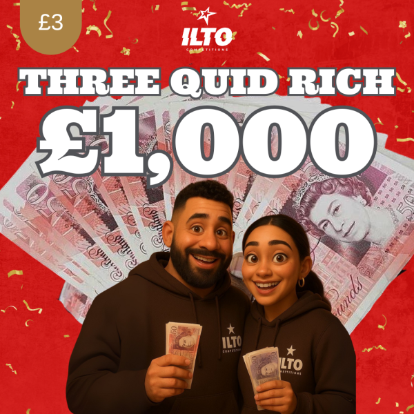 🍀 Three Quid Rich– £1000 CASH! 🍀